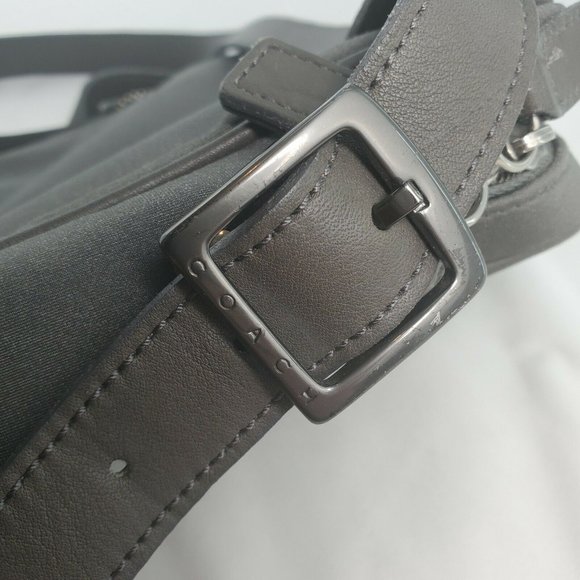 Coach Womens Slate Gray Crossbody Handbag Purse - Picture 11 of 14